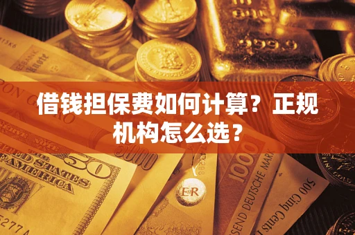 济南借钱担保费如何计算？正规机构怎么选？