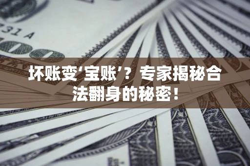 济南坏账变‘宝账’？专家揭秘合法翻身的秘密！