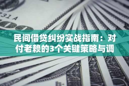 济南民间借贷纠纷实战指南：对付老赖的3个关键策略与调解盲区解析