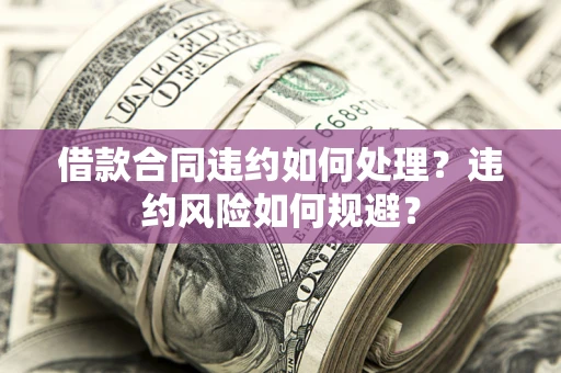 济南借款合同违约如何处理？违约风险如何规避？