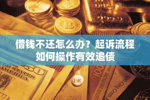济南借钱不还怎么办？起诉流程如何操作有效追债