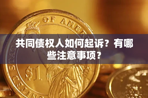 济南共同债权人如何起诉？有哪些注意事项？