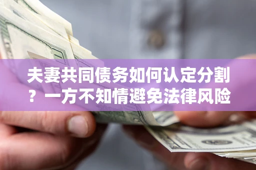 济南夫妻共同债务如何认定分割？一方不知情避免法律风险必看！